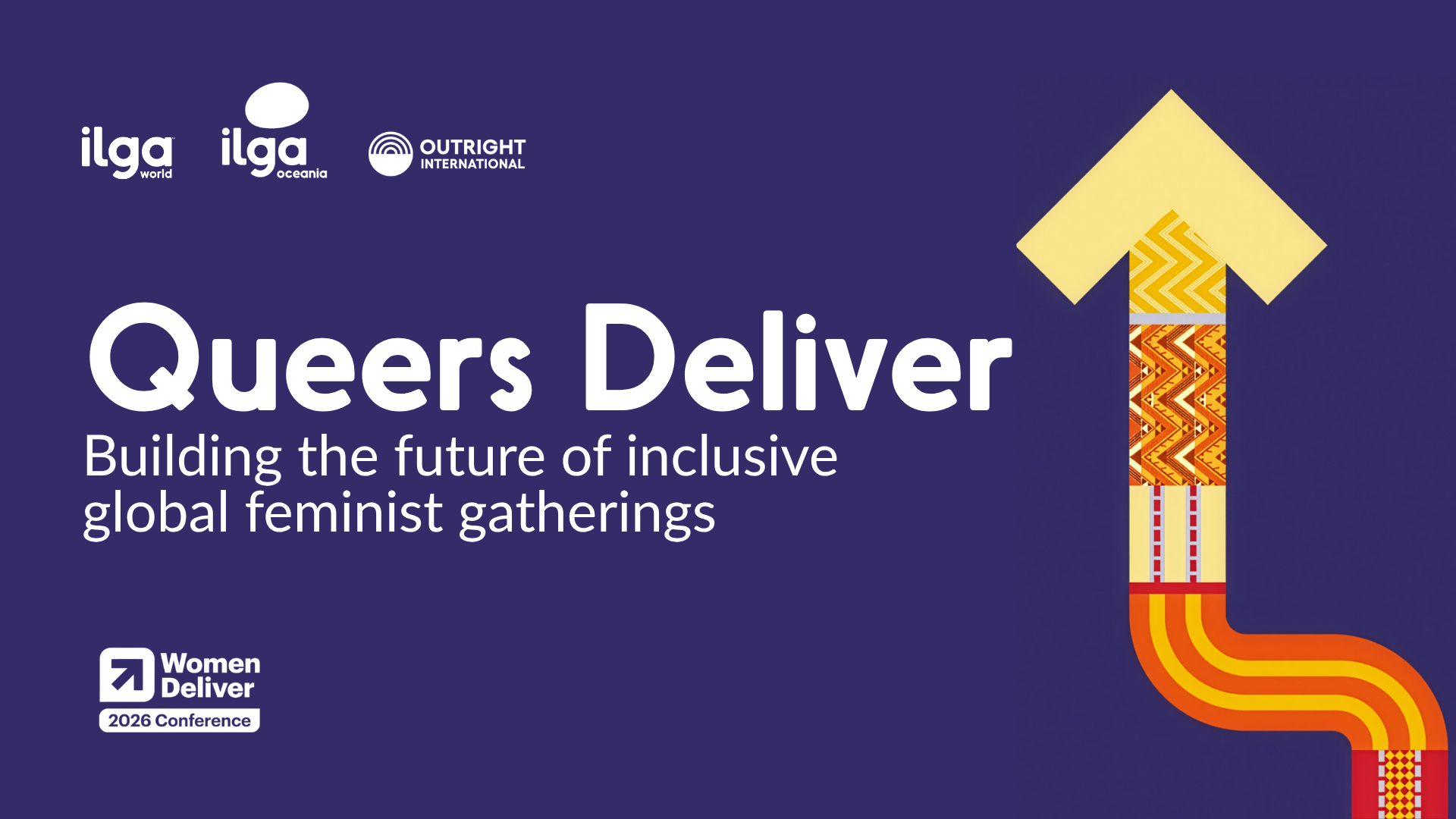 Flyer for the Queers Deliver pre-conference at Women Deliver 2026