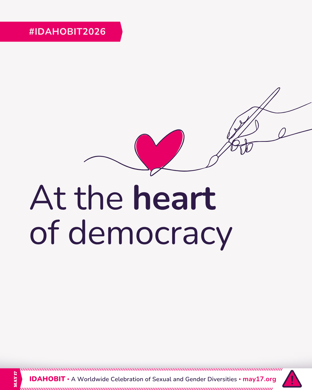 Line art of a hand holding a brush and drawing a heart. At the centre, the text reads 